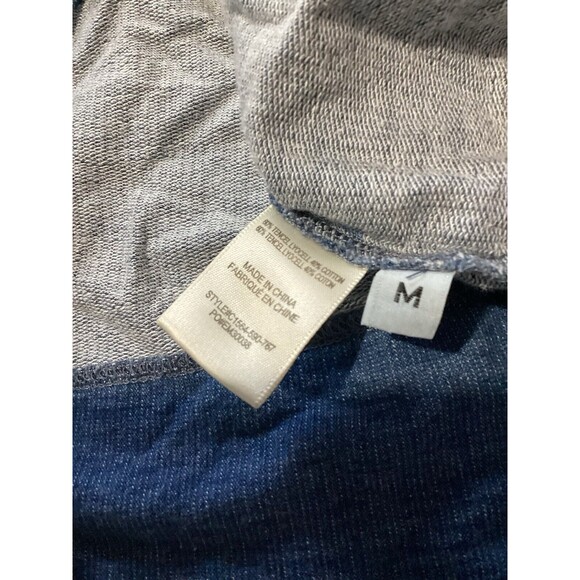 Cloth & Stone Blue Chambray Hooded Long Sleeve Sweatshirt Twist Front M - Picture 5 of 5